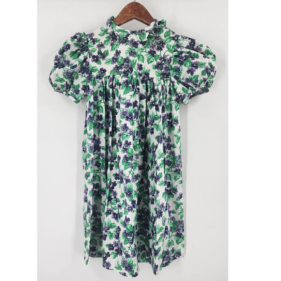 Girls Vintage Floral Dress Size 6 Made In USA A Time To Remember‎ 100% Cotton - Picture 1 of 10